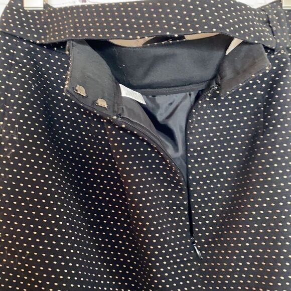 Talbots Swiss Dot Knee Length Pleated Bow Skirt 2P - Picture 3 of 10